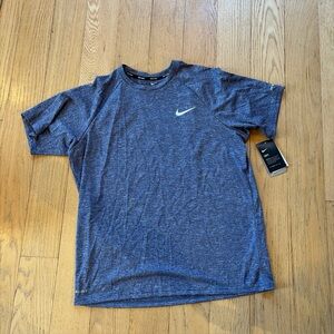 Nike Shirt Mens Large Performance Hydroguard Swim Nessa589 UPF Dri Fit Blue NWT